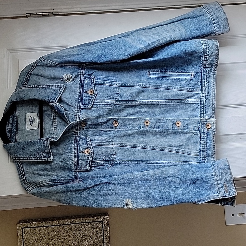 Old Navy distressed denim jacket